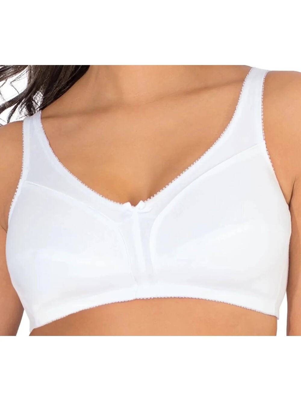 Fruit of the Loom Women's 36D White Seamed Wirefree Full Coverage Bra H18-28